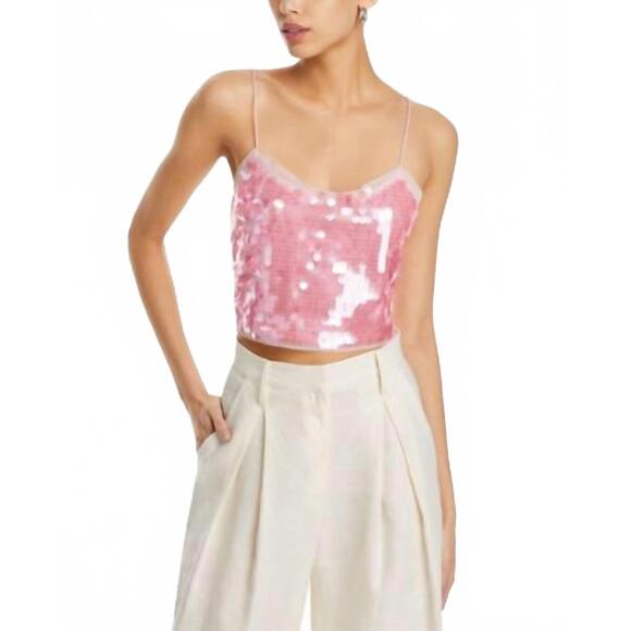 NEW LOVESHACKFANCY velma tank in sheer pink